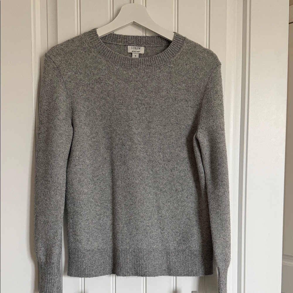 J. Crew Classic Gray Crew Neck Sweater